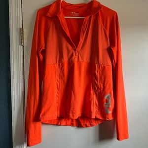 FILA- Orange Half Zip Top